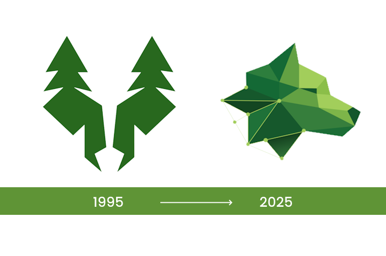 Evolution of wolflabs 2025 logo